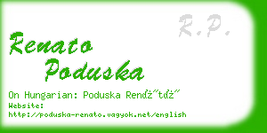 renato poduska business card